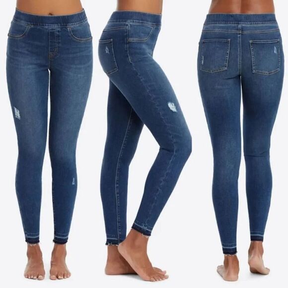 SPANX DISTRESSED SKINNY JEANS 20203Q Small - Picture 1 of 9